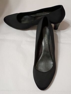 Satin Black Dress Heels